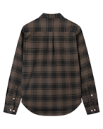 Les Deux Kristian Check Flannel Shirt Black/Brown
