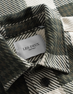 Les Deux Jesse Check Hybrid Shirt Ivory/Olive
