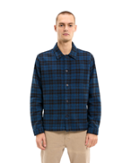 KnowledgeCotton Apparel Classic Checked Overshirt Black Jet