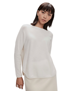 Davida Curved Sweater White