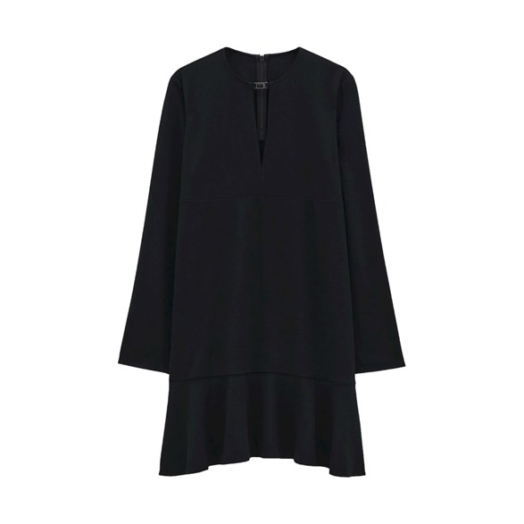 Filippa K Triacetate Long Sleeve Dress Black