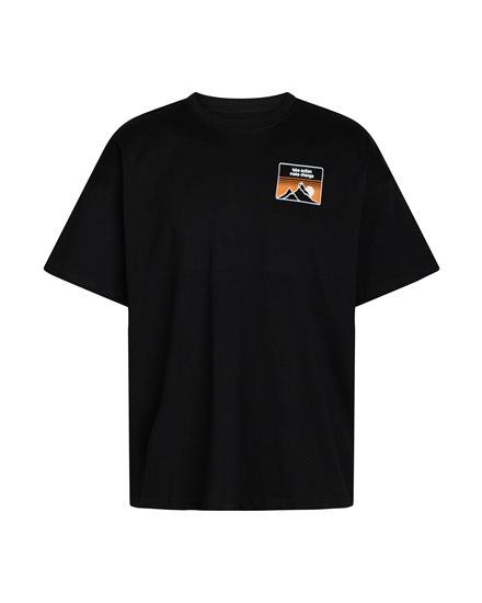 KnowledgeCotton Apparel Take Action Oversized T-Shirt Black Jet