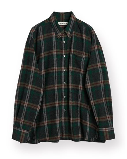 Our Legacy Borrowed Shirt Green Check