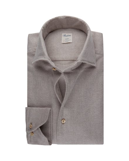 Stenströms Casual Fitted Body Beige Shirt