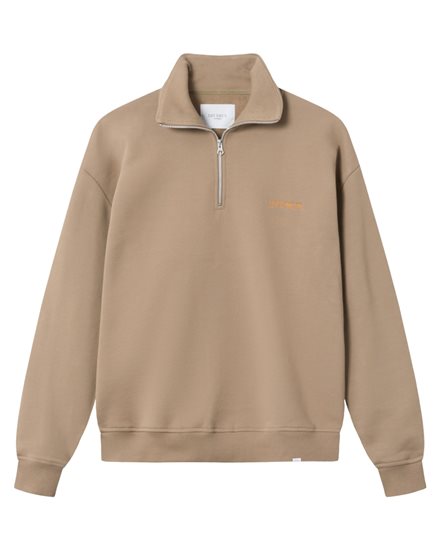 Les Deux Diego Half-Zip Sweatshirt Lead Grey