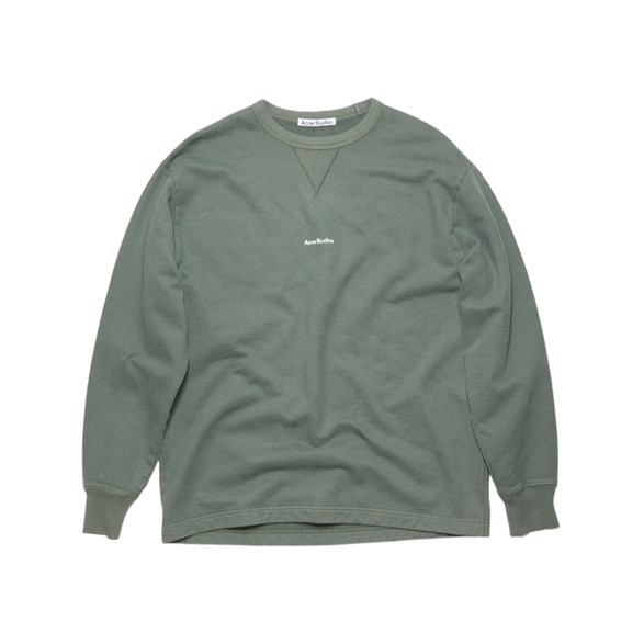 Acne Studios Stamp Logo Sweater Cedar Green