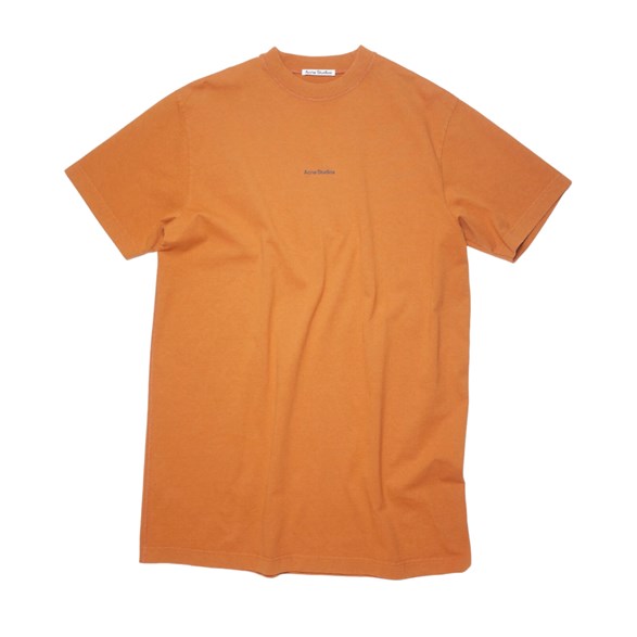 Acne Studios Logo T-Shirt Dress Burnt Orange