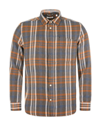 KnowledgeCotton Apparel Relaxed Checked Shirt Dk Grey Melange