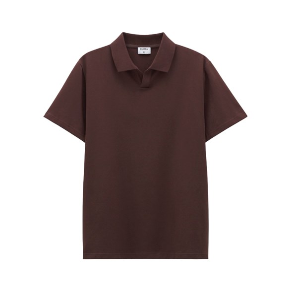 Filippa K Stretch Cotton Polo T-Shirt Brandy