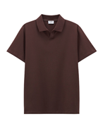 Filippa K Stretch Cotton Polo T-Shirt Brandy