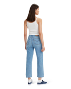 Levis Ribcage Straight Ankle Jeans Light Indigo Worn In