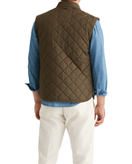 Morris Teddy Quilted Vest Olive