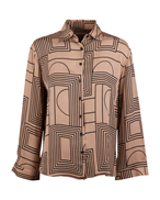 Stenströms Edda Shirt Beige Print