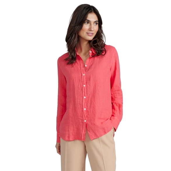 MOS MOSH Karli Linen Shirt Teaberry