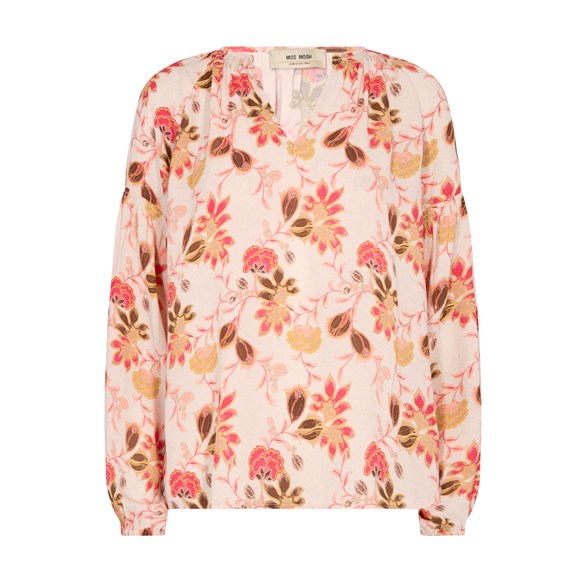 MOS MOSH Tjana Fleur Blouse Silver Pink