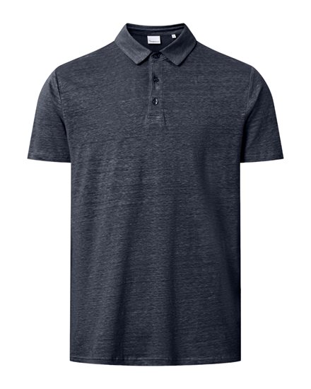 KnowledgeCotton Apparel Linen Polo Total Eclipse