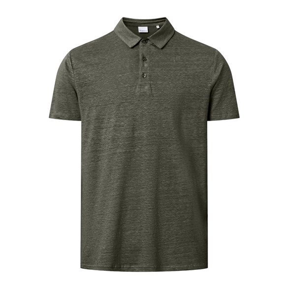 KnowledgeCotton Apparel Linen Polo Forrest Night