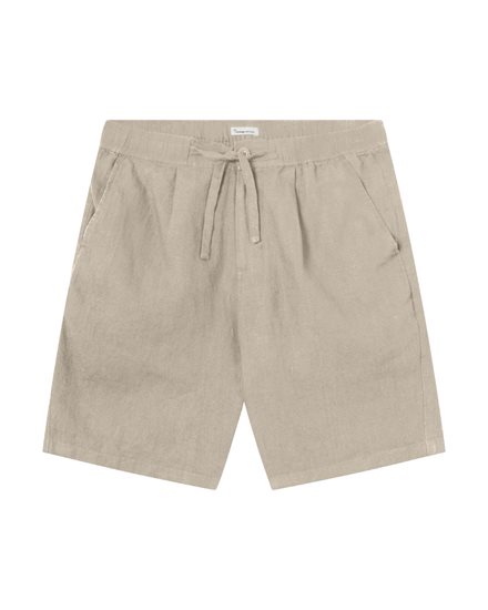 KnowledgeCotton Apparel Loose Linen Shorts Light Feather Gray