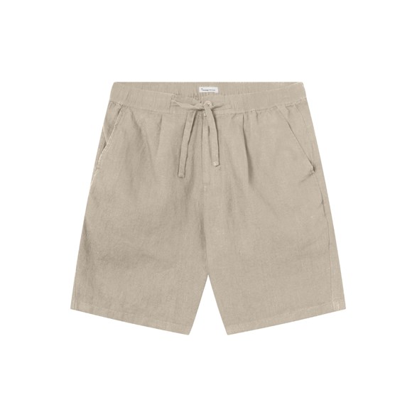 KnowledgeCotton Apparel Loose Linen Shorts Light Feather Gray