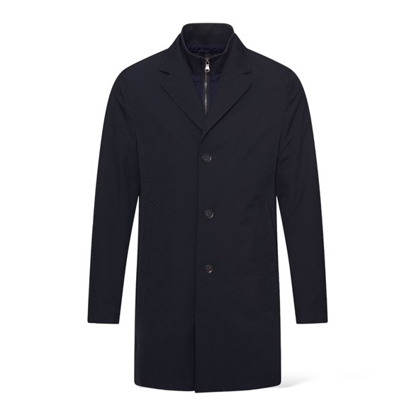 Oscar Jacobson Dalton Coat Navy Blue