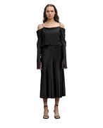 Ahlvar Gallery Hana Satin Skirt Black