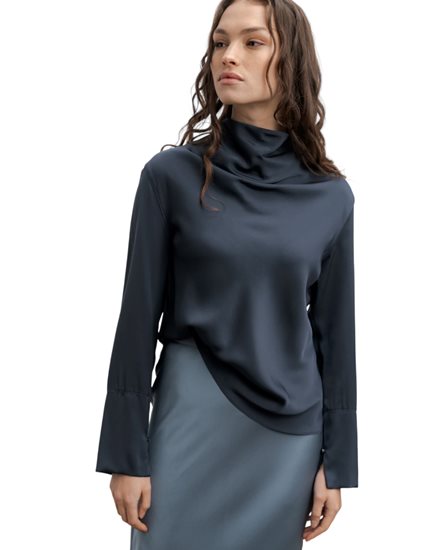 Ahlvar Gallery Ayumi Blouse Blue Grey