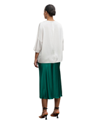 Ahlvar Gallery Hana Satin Skirt Emerald Green