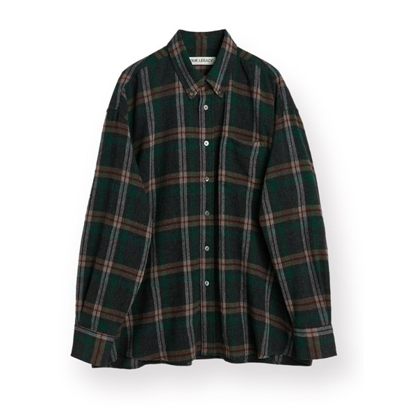 Our Legacy Borrowed Shirt Green Check
