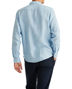 Morris Douglas Linen Shirt Light Blue