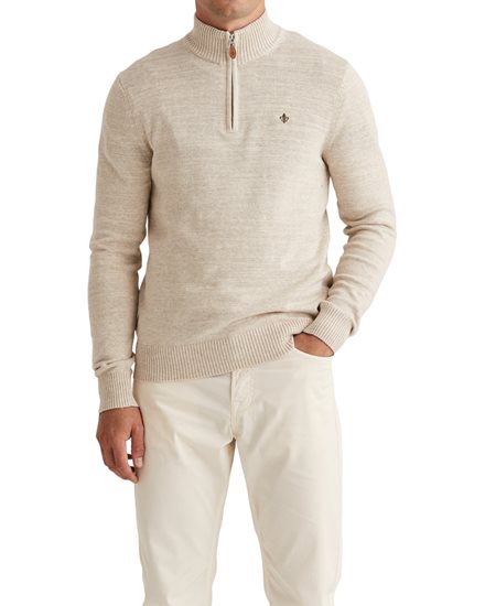 Morris Randall Half Zip Khaki