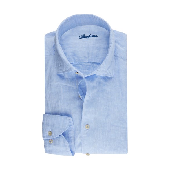Stenströms Linen Shirt Slimline Light Blue