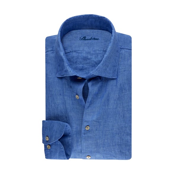 Stenströms Linen Shirt Slimline Blue