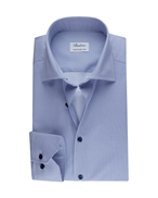 Stenströms Pattern Twill Shirt Slimline Light Blue
