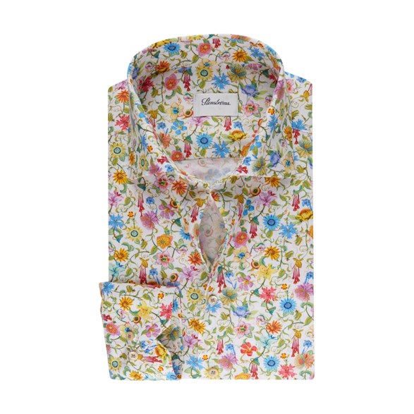Stenströms Floral Oxford Shirt Slimline