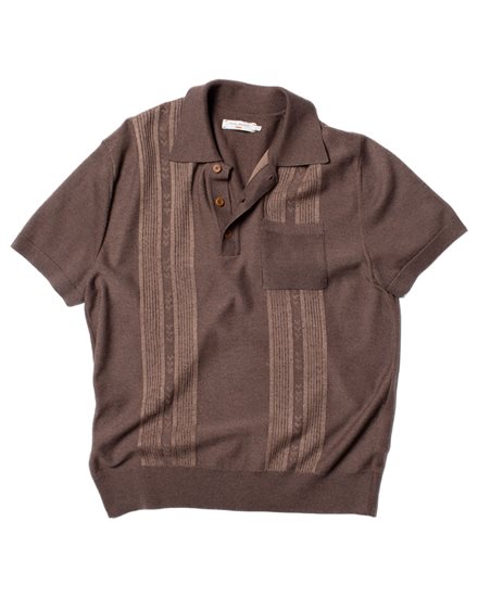 Nudie Jeans Frippe Polo Shirt Brown