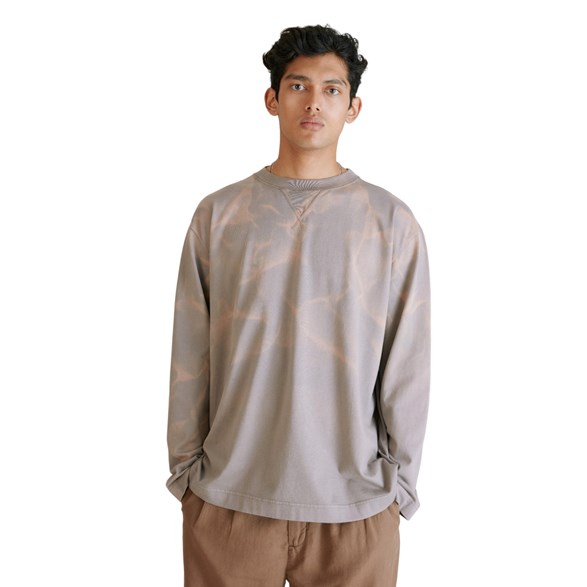 HOPE Flame Ls Tee Steel Grey Sun Faded