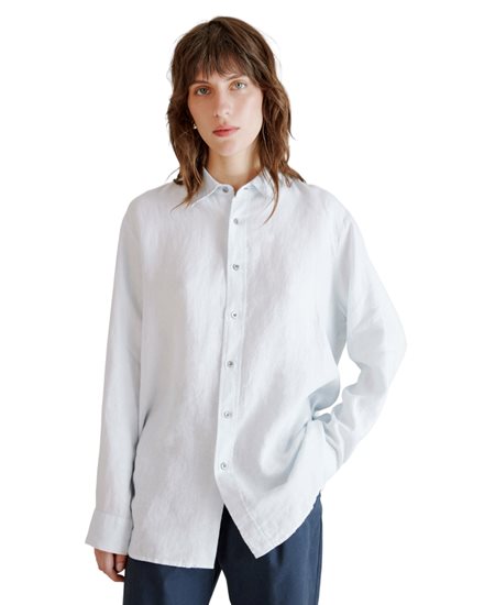 HOPE Elma Edit Shirt Geyser Grey Linen