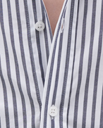 Filippa K Striped Cotton Shirt Pacif