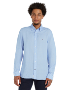 Tommy Hilfiger Pigment Dyed Linen Solid Shirt Vessel Blue