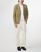 NN.07 Nate Cardigan 6603 Khaki Multi