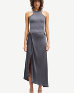 SAMSOE SAMSOE Viktoria Bias Skirt Iron Gate