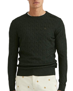Morris Merino Cable Oneck Olive