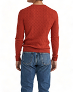 Morris Merino Cable Oneck Red
