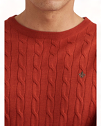 Morris Merino Cable Oneck Red