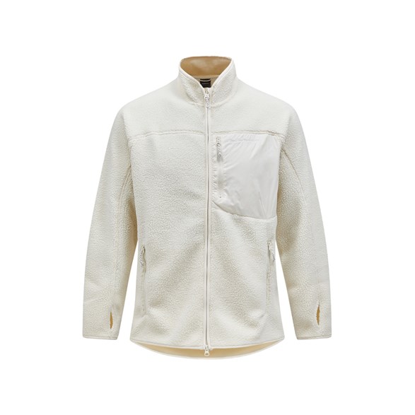 Peak Performance Pile Zip Jacket Vintage White