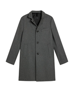 J.Lindeberg Holger Melton Coat Mid Grey Melange