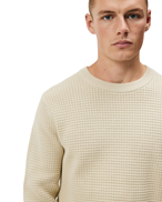 J.Lindeberg Oliver Structure Sweater Oyster Grey