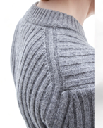 Filippa K Wool Rib Sweater Mid Grey Melange
