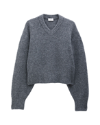 Filippa K Structure Yak Sweater Mid Grey Melange