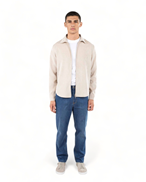 Ciszere Aden Cord Zip Overshirt Sand